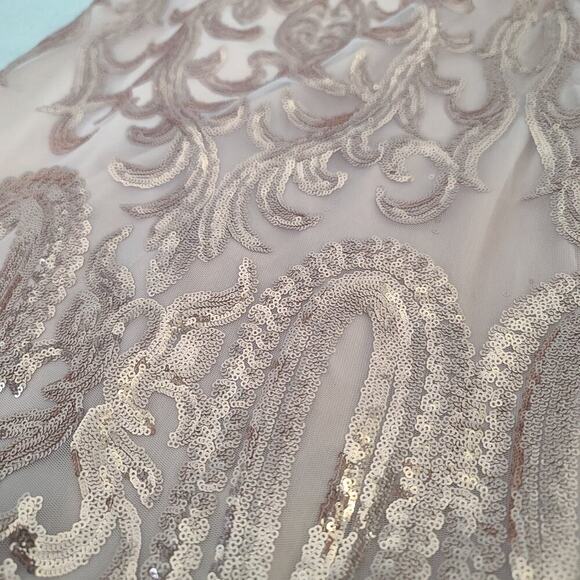 Xtaren women's rose gold sequin halter top dress Size small Cocktail party - Picture 7 of 13